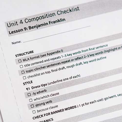 Course unit checklist
